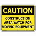 Vestil Aluminum Sign, 9-1/2" Height, 12-1/2" Width, Aluminum, Rectangle, English SI-C-63-B-AL-040